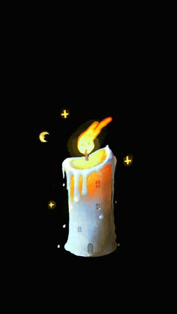 Night Candle HD iPhone Wallpaper