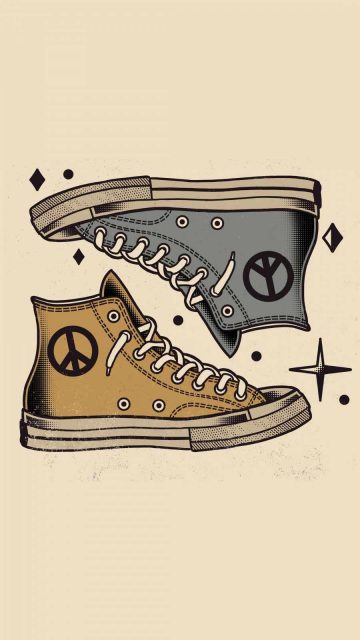 Peace and Chucks iPhone Wallpaper HD