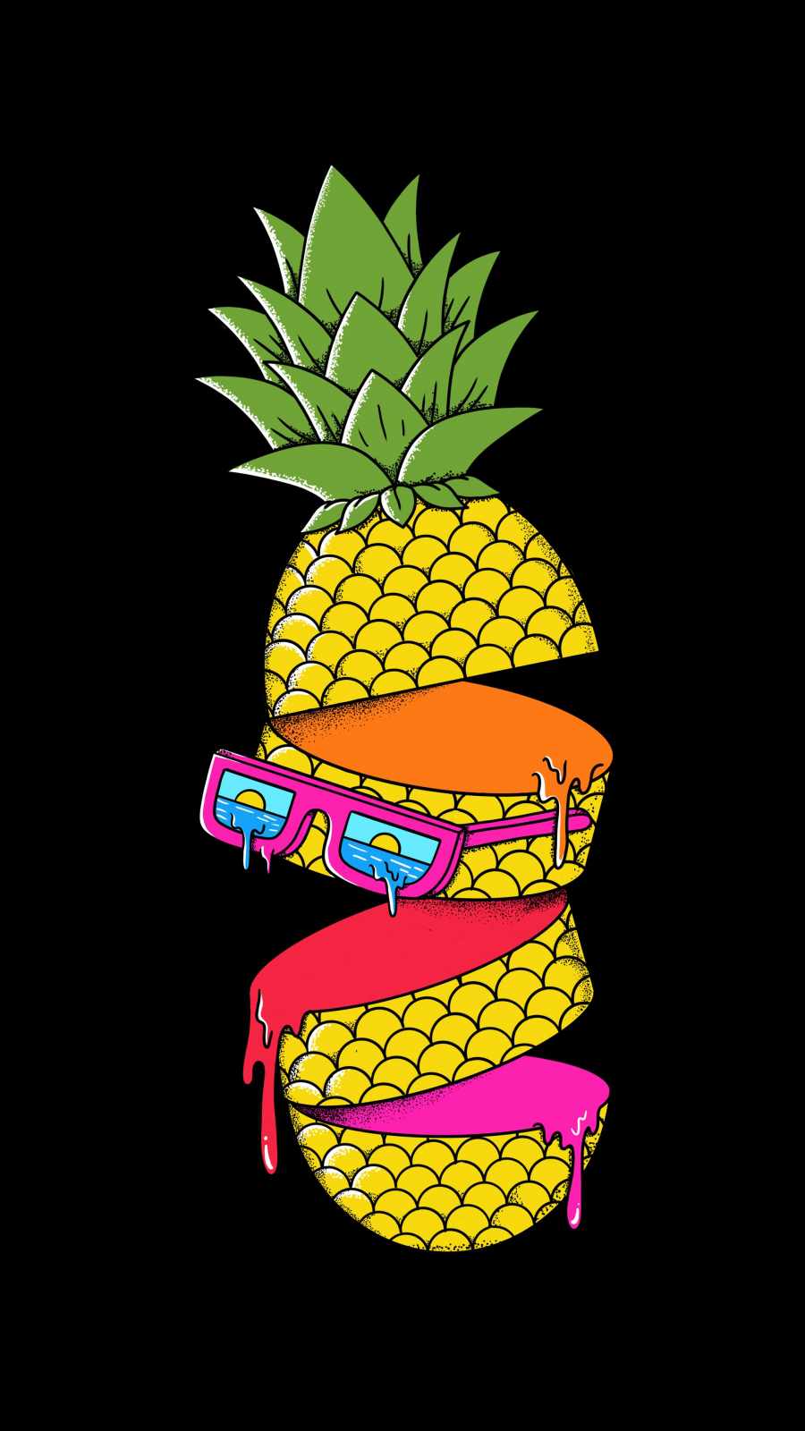 Pineapple colors iPhone Wallpaper HD