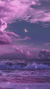 Purple Beach iPhone Wallpaper HD