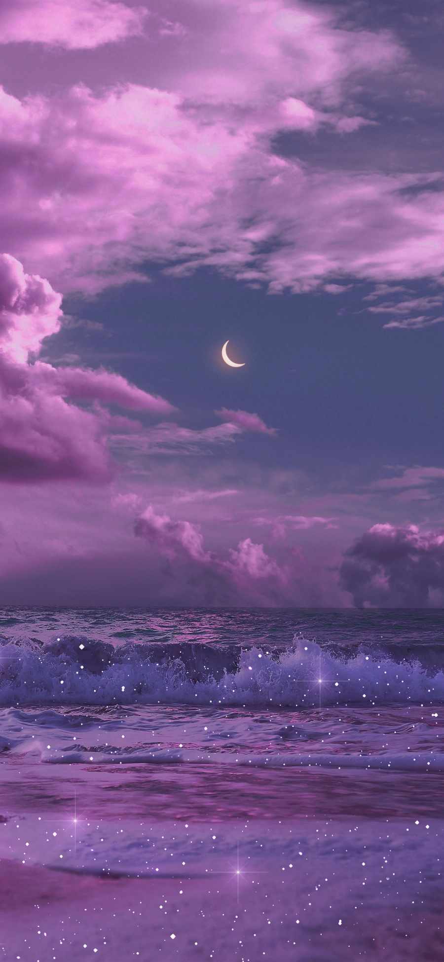 Purple Beach iPhone Wallpaper HD