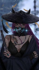 Samurai Katana Girl iPhone Wallpaper HD Samurai Katana Girl iPhone Wallpaper HD