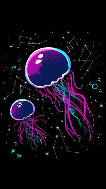 Space Jelly iPhone Wallpaper HD