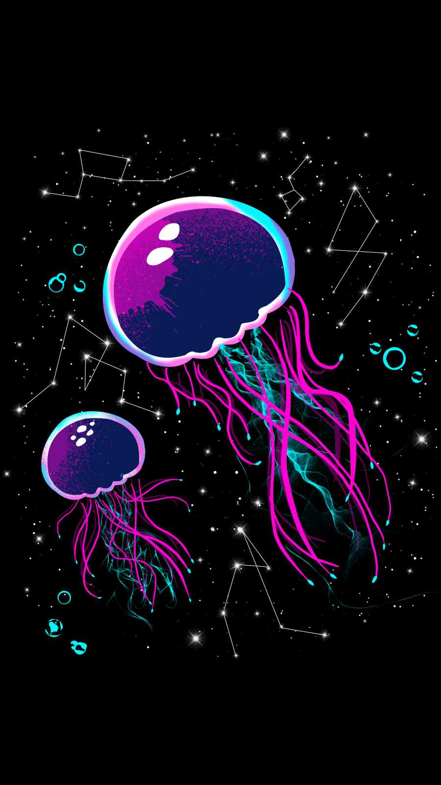Space Jelly iPhone Wallpaper HD