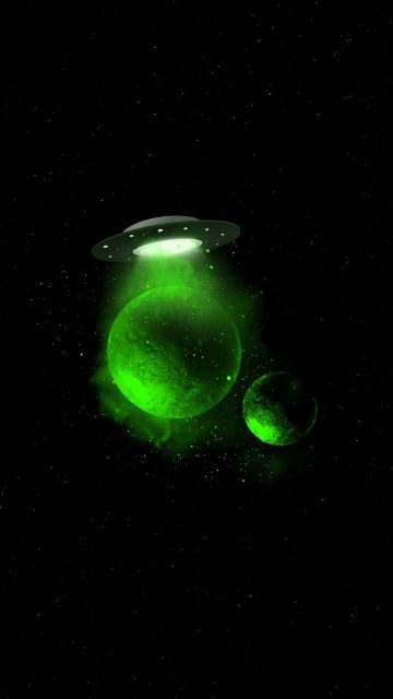 Space UFO HD iPhone Wallpaper