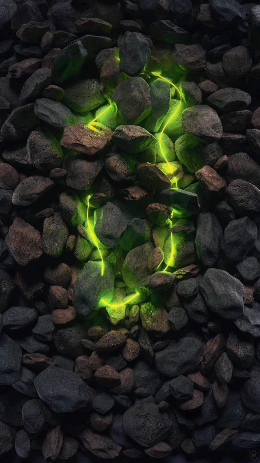 Stone Light Neon 4K iPhone Wallpaper