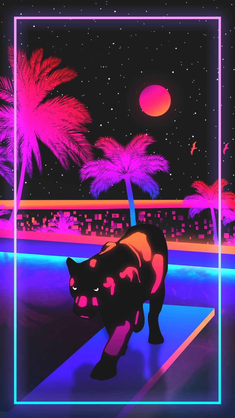 Summer Panther HD iPhone Wallpaper