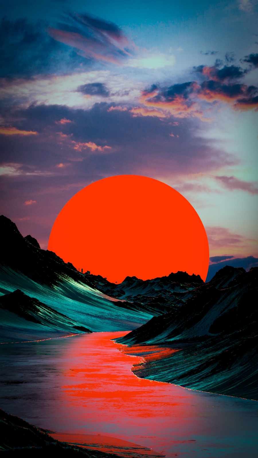 Sunrise of Unknown Planet iPhone Wallpaper HD