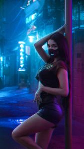 Urban Night Girl iPhone Wallpaper HD