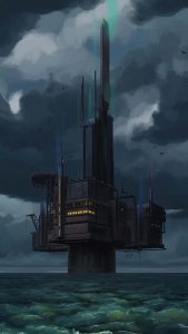 Alien Oil Rig iPhone Wallpaper HD