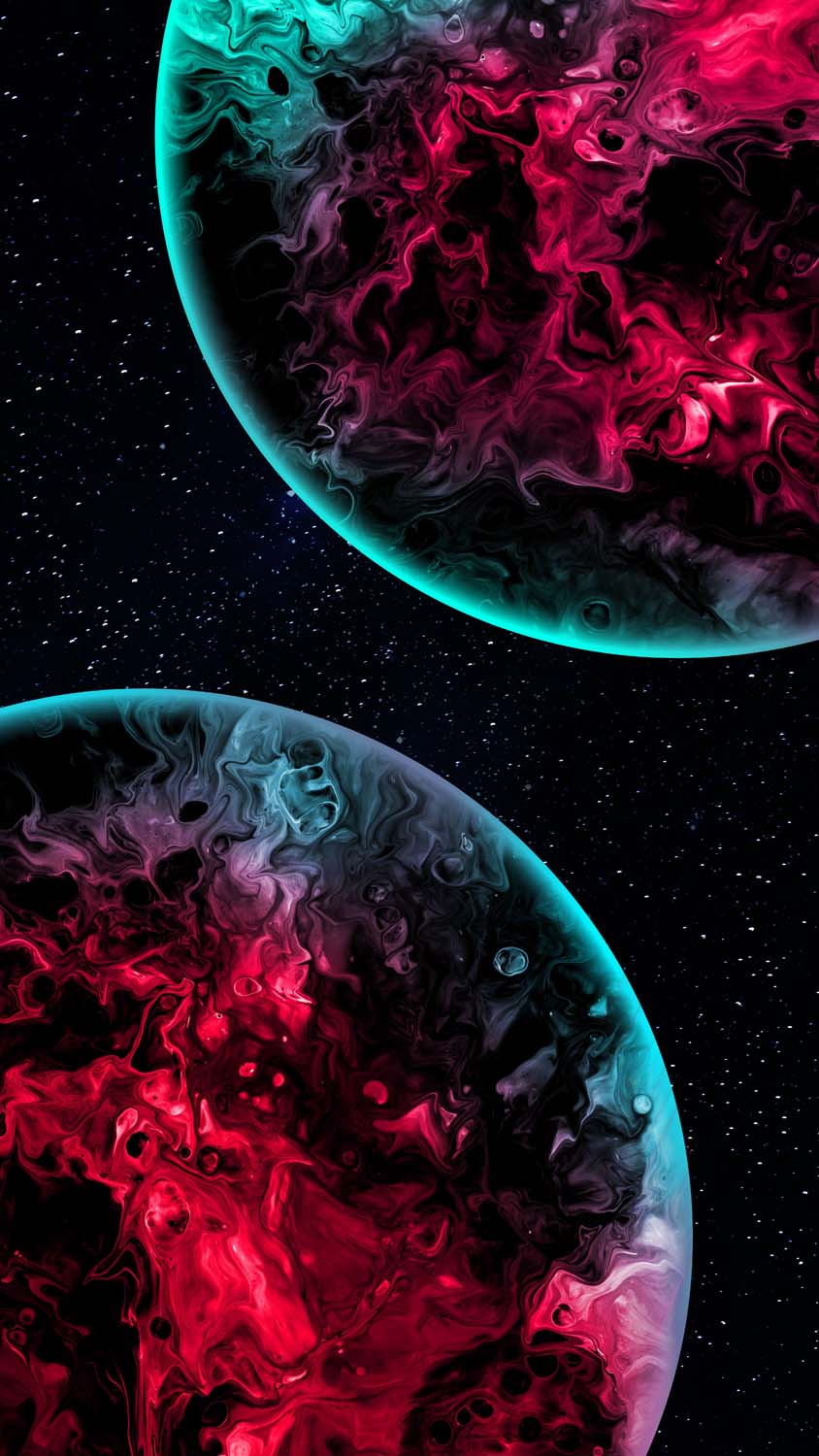 Amoled Planets iPhone Wallpaper HD