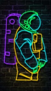 Astro Neon iPhone Wallpaper HD