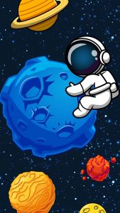 Astronaut in space iPhone Wallpaper HD