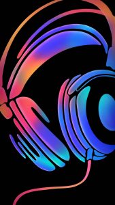 Big Music Headphones iPhone Wallpaper HD