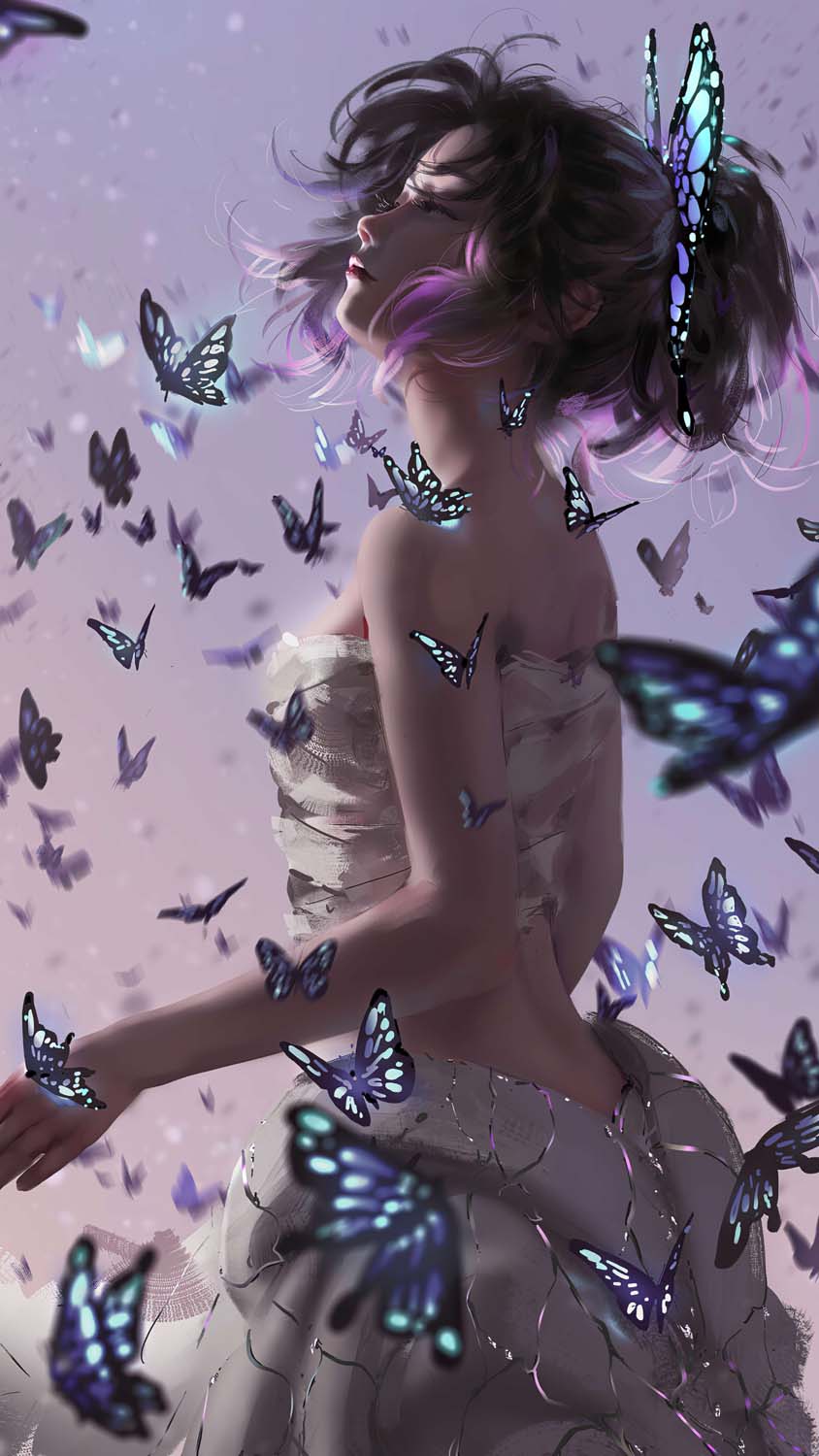 Butterfly Princess iPhone Wallpaper HD