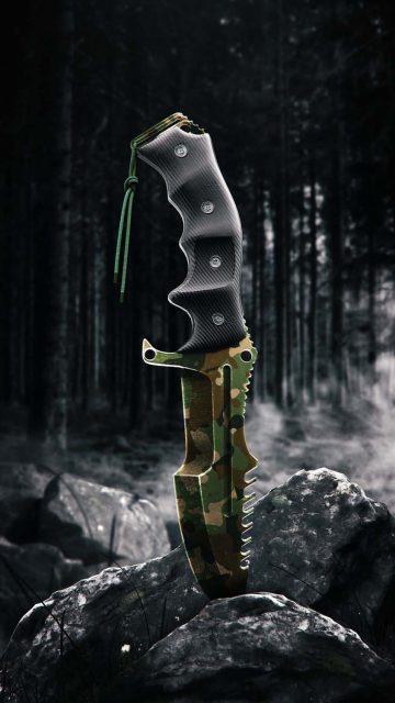 Camouflage Army Knife iPhone Wallpaper HD
