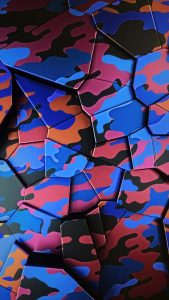 Colourful Camouflage iPhone Wallpaper HD