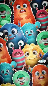 Cute Monsters iPhone Wallpaper HD