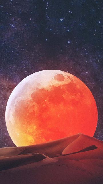 Desert Moon iPhone Wallpaper HD