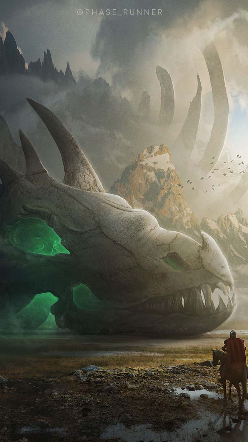 Dragon Skull iPhone Wallpaper HD