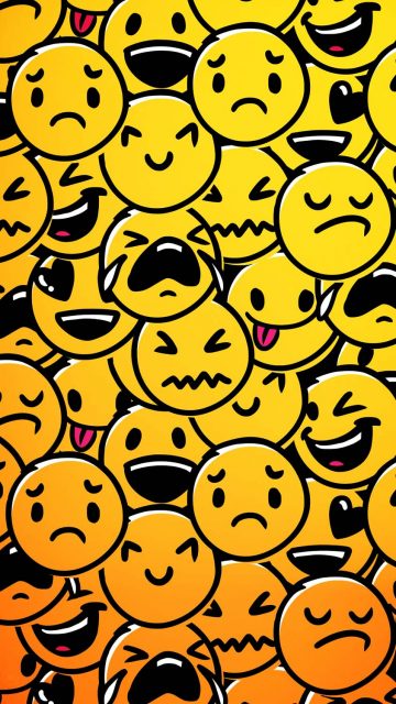 Emoji Faces iPhone Wallpaper HD