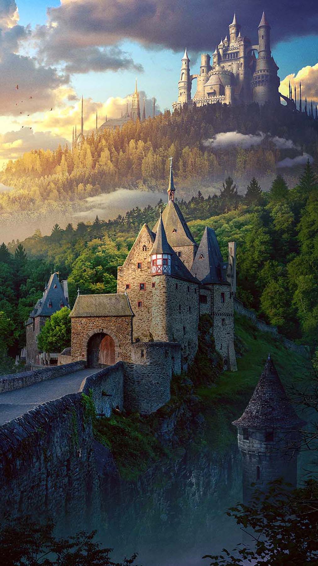 Fantasy Castle iPhone Wallpaper HD