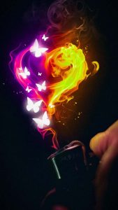 Fire Heart iPhone Wallpaper HD