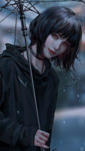 Girl with Umbrella iPhone Wallpaper HD Girl with Umbrella iPhone Wallpaper HD