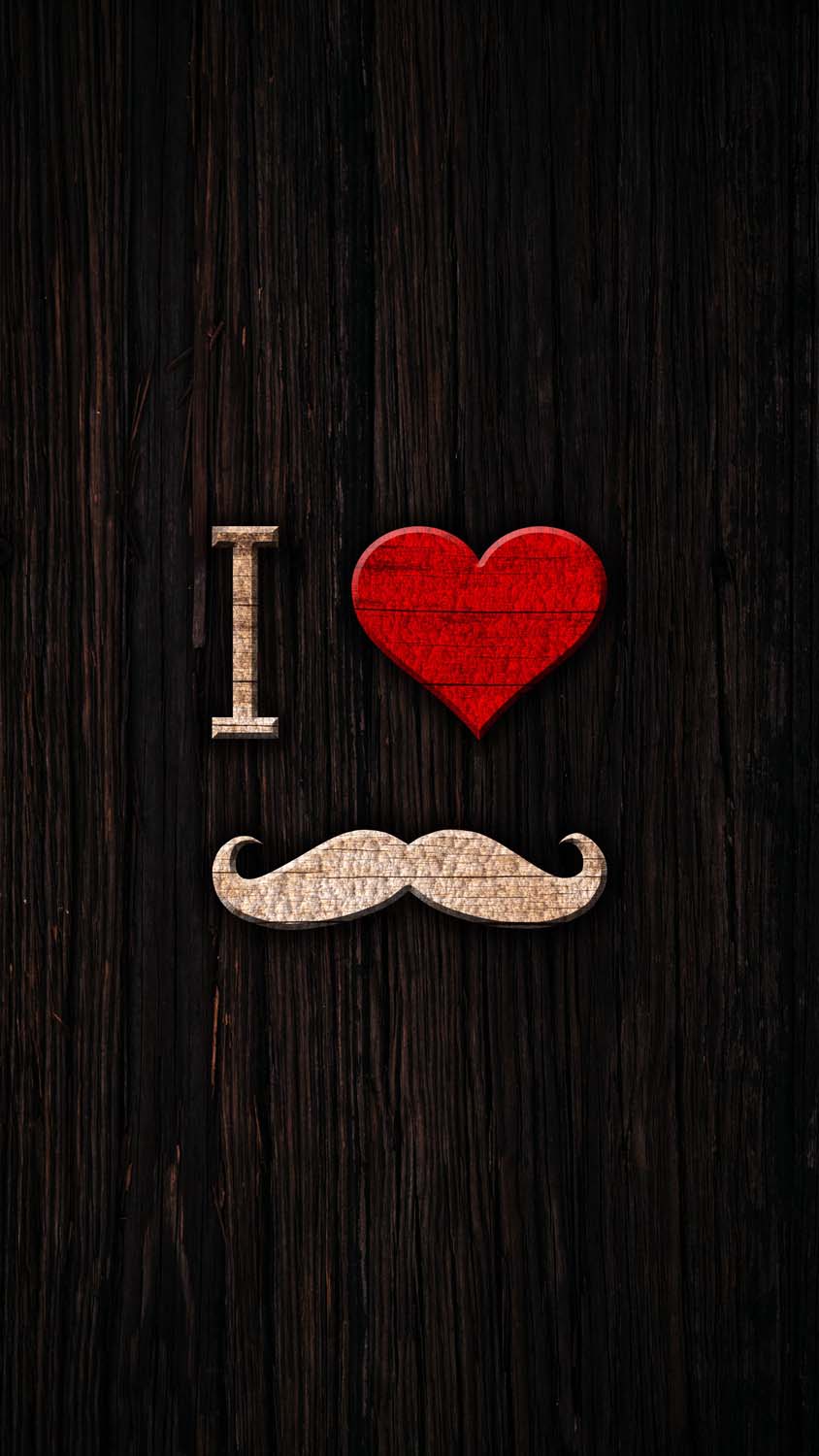 I Love Mustache iPhone Wallpaper HD