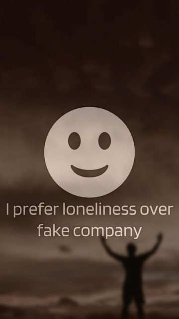 I Prefer Loneliness iPhone Wallpaper HD