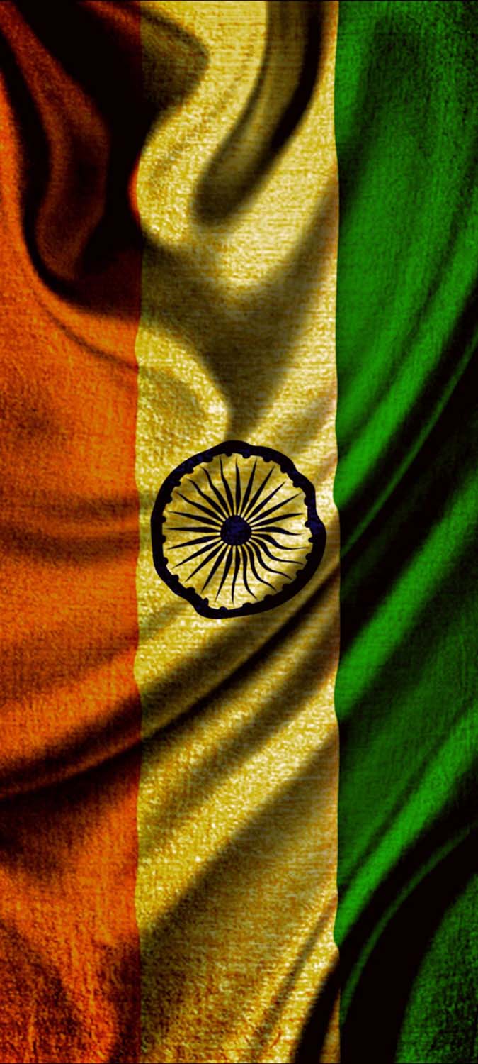 Indian Flag Golden iPhone Wallpaper HD
