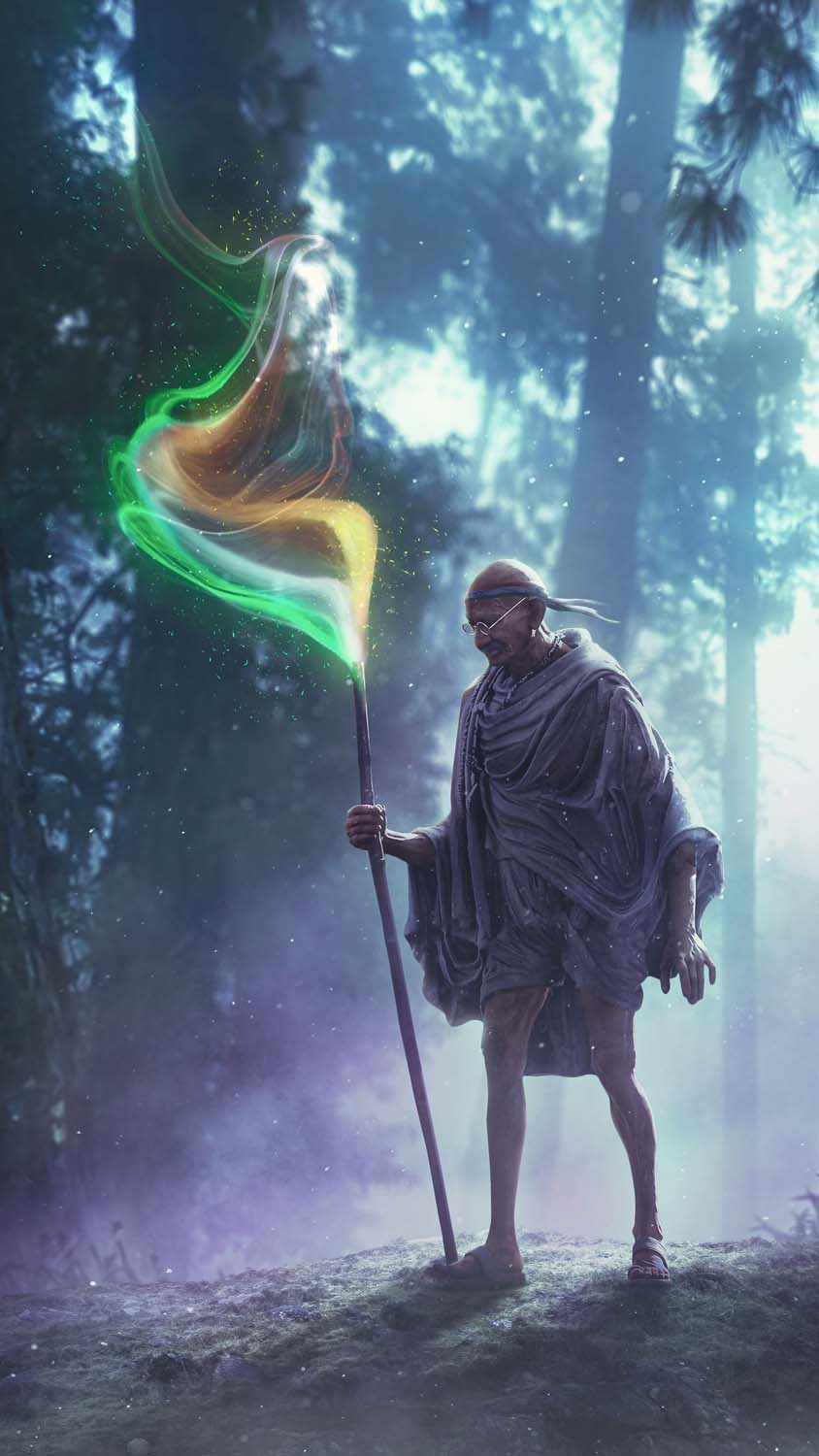 Mahatma Gandhi iPhone Wallpaper HD