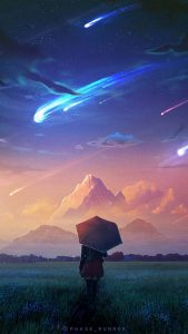 Meteors Coming iPhone Wallpaper HD