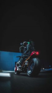 Motor Biker of Scifi World iPhone Wallpaper HD