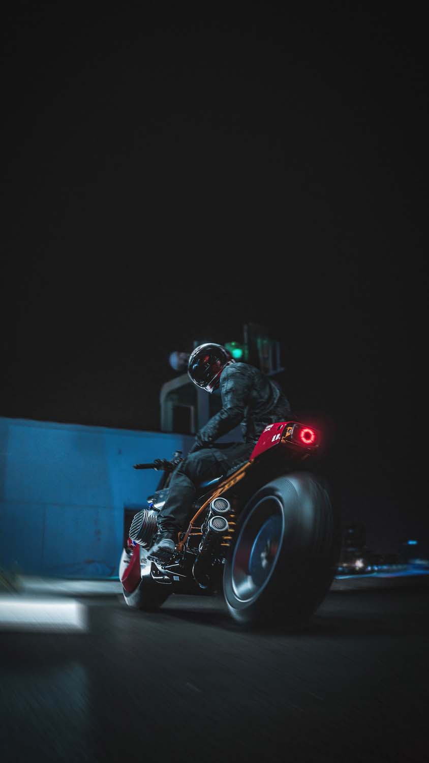 Motor Biker of Scifi World iPhone Wallpaper HD