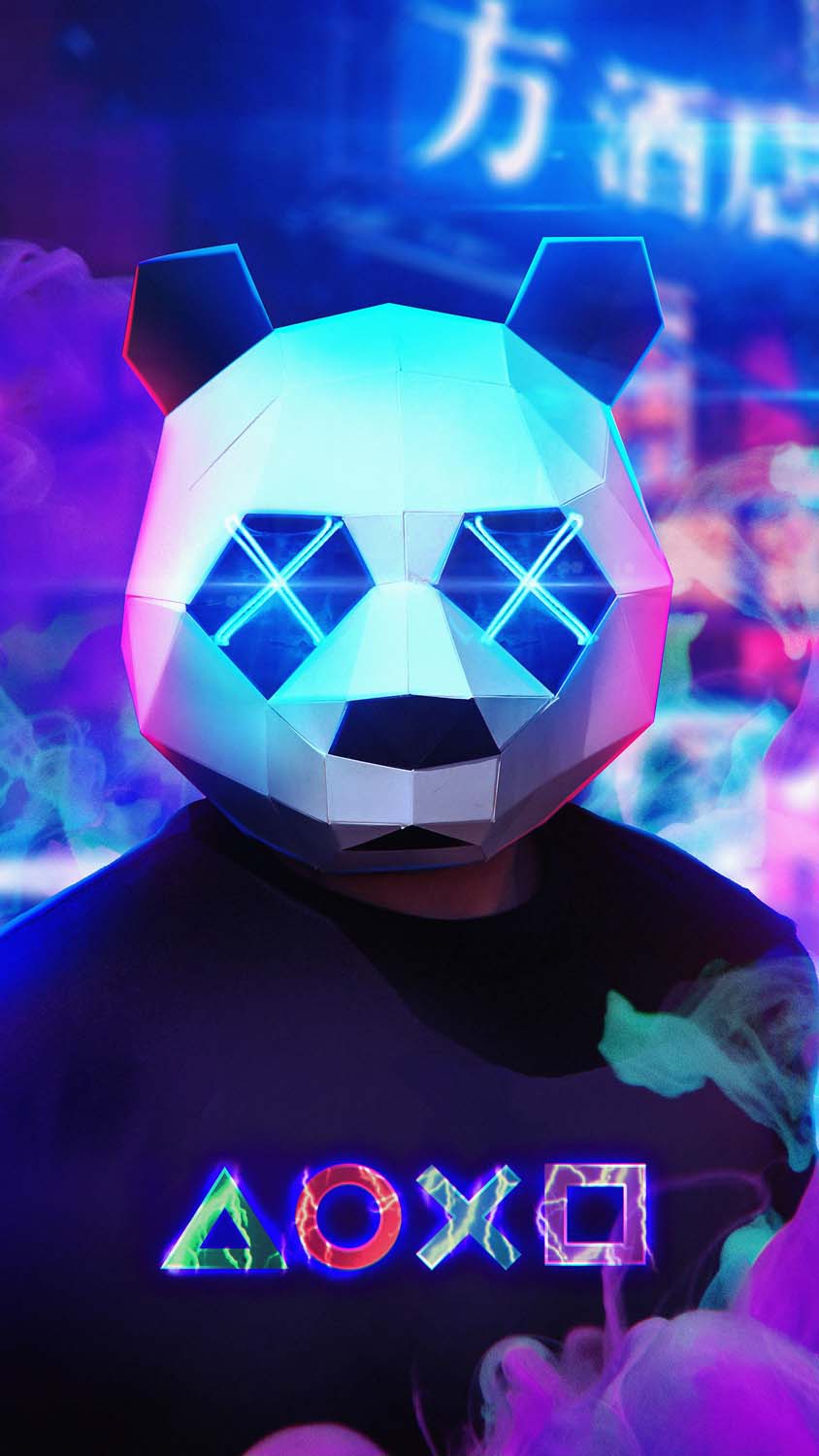 Panda Gamer iPhone Wallpaper HD