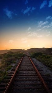Railroad of Nature iPhone Wallpaper HD