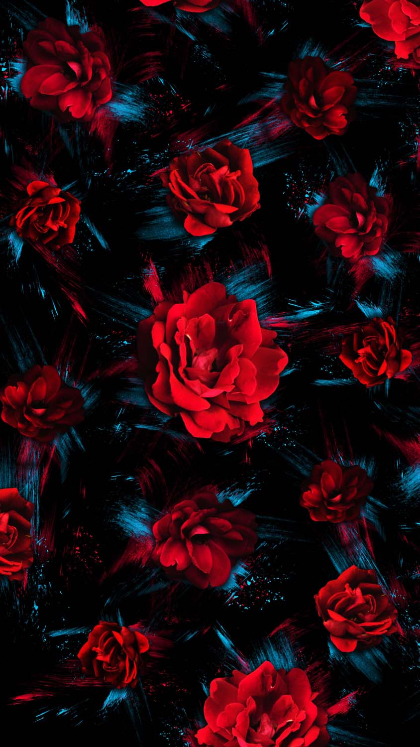 Red Flower Art iPhone Wallpaper HD