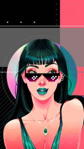 Retro Girl iPhone Wallpaper HD