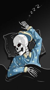Sleeping Skull iPhone Wallpaper HD