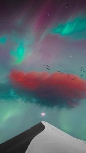 Standing on Dunes iPhone Wallpaper HD