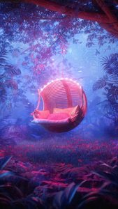 Swing in Forest iPhone Wallpaper HD