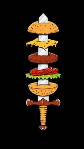 Sword Burger iPhone Wallpaper HD