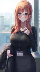 Anime Office Girl iPhone Wallpaper Anime Office Girl iPhone Wallpaper