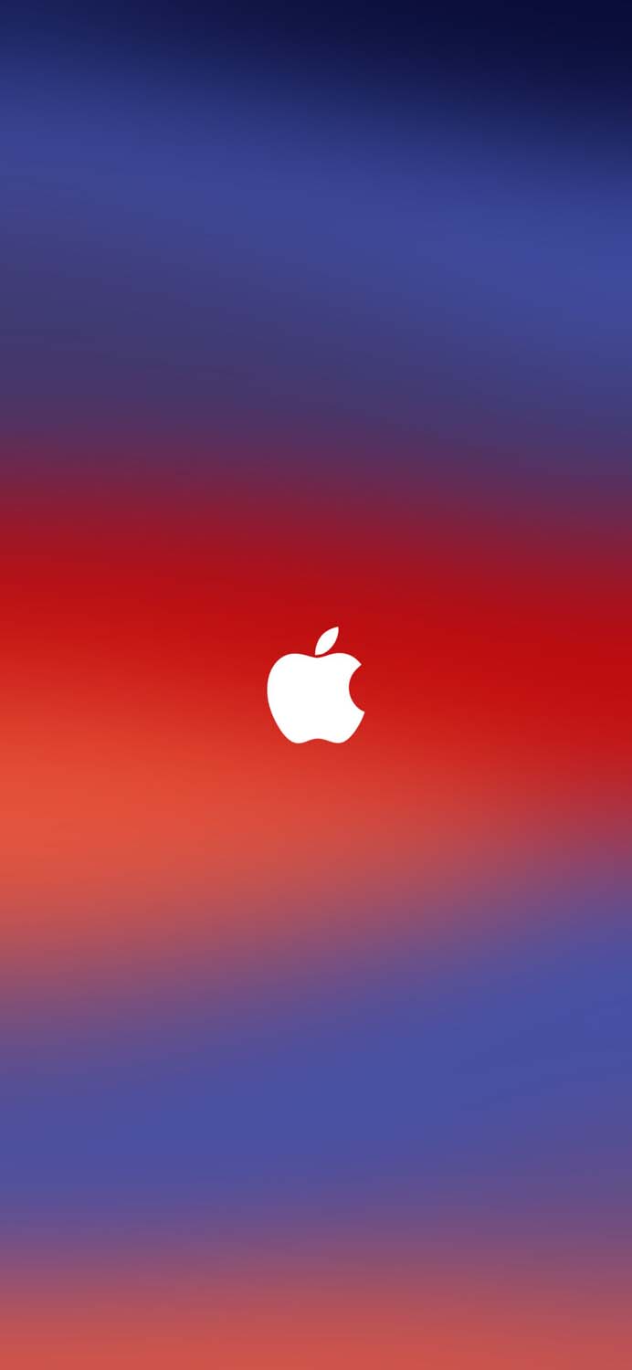 Apple Logo Gradient Colours iPhone 14 Wallpaper HD
