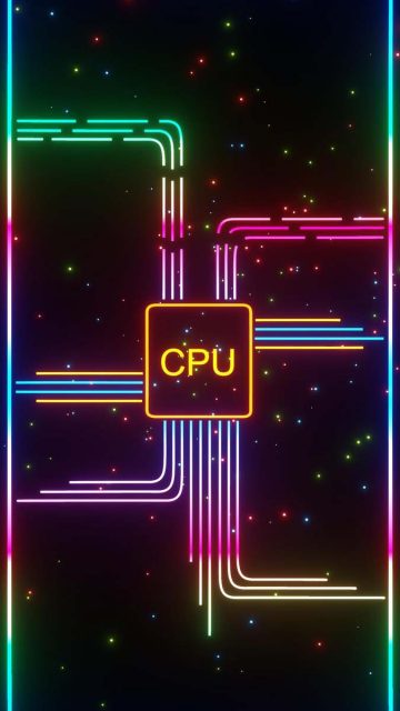 CPU Rainbow Frame iPhone Wallpaper HD