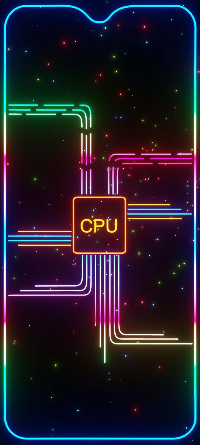 CPU Rainbow Frame iPhone Wallpaper HD