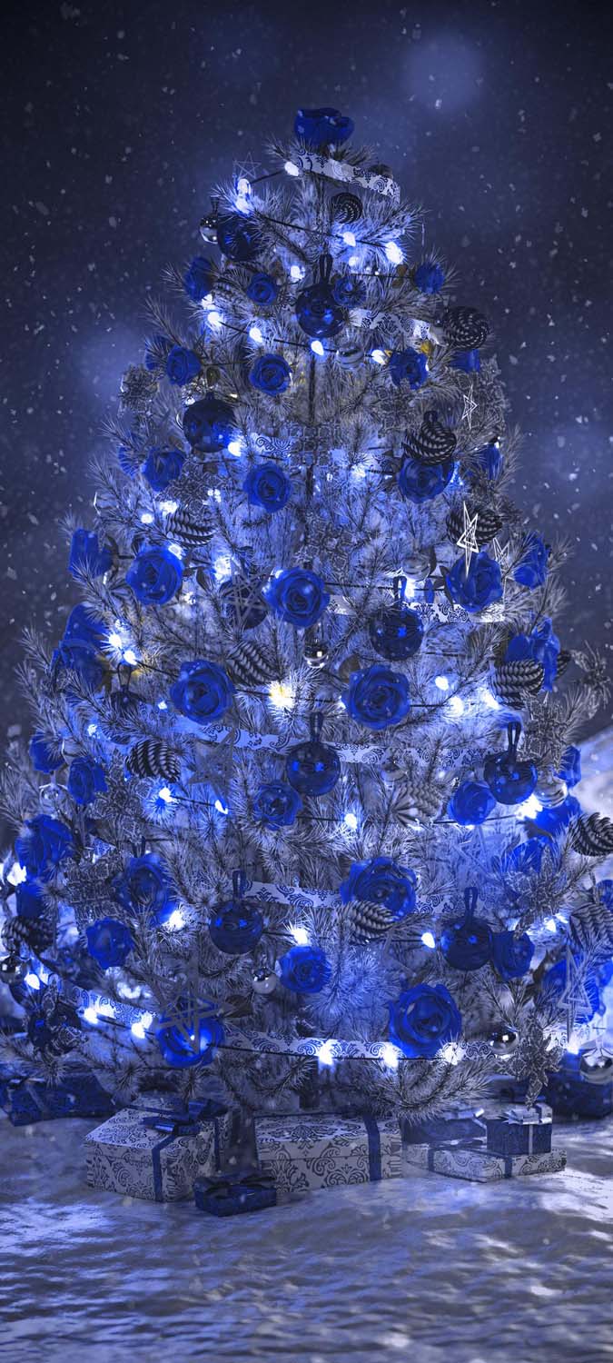 Christmas Tree Blue IPhone Wallpaper HD - IPhone Wallpapers : iPhone  Wallpapers