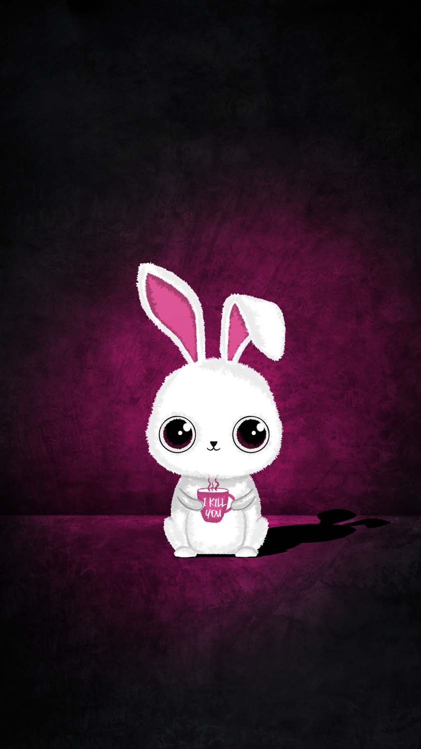 Cute But Dangerous Bunny iPhone Wallpaper HD