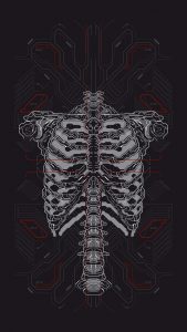 Cyber Skeleton iPhone Wallpaper HD